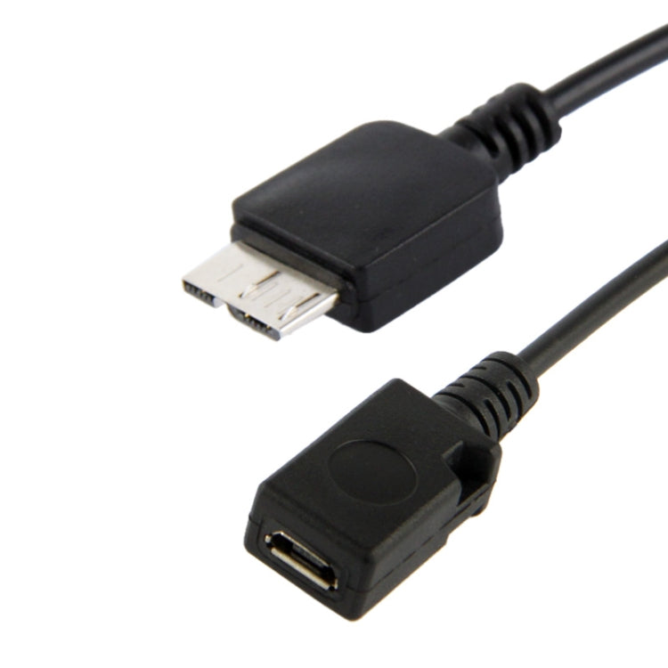 สาย USB AF เป็น Micro USB 3.0 + Micro USB 2.0 สำหรับ Galaxy Note III / N9000, ความยาว: 20 ซม. (สีดำ)