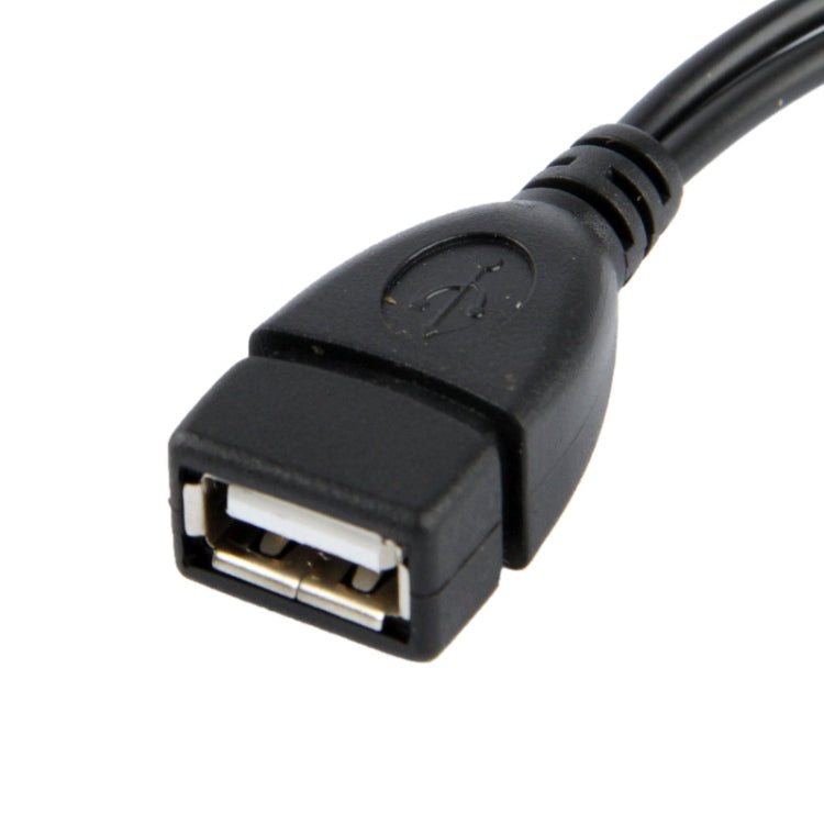 สาย USB AF เป็น Micro USB 3.0 + Micro USB 2.0 สำหรับ Galaxy Note III / N9000, ความยาว: 20 ซม. (สีดำ)