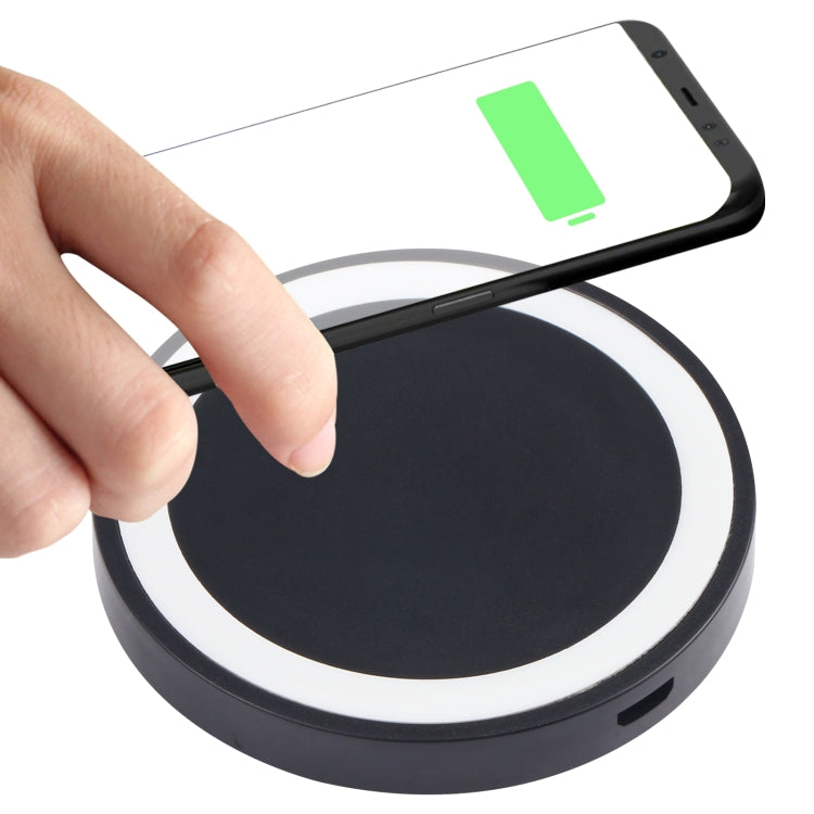 Universal QI Standard Round Wireless Charging Pad (White + Red), Black + White, White + Black, White, Grey+Black, White + Red