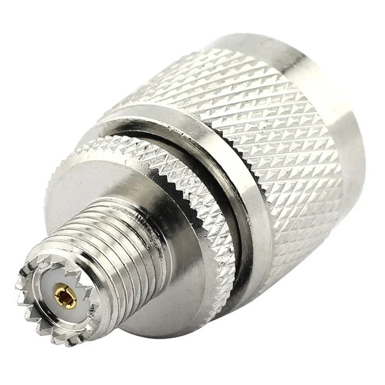 อะแดปเตอร์ขั้วต่อ UHF ตัวผู้เป็น Mini UHF ตัวเมีย สำหรับสายโคแอกเชียล RF, UHF ตัวผู้เป็น Mini UHF ตัวเมีย