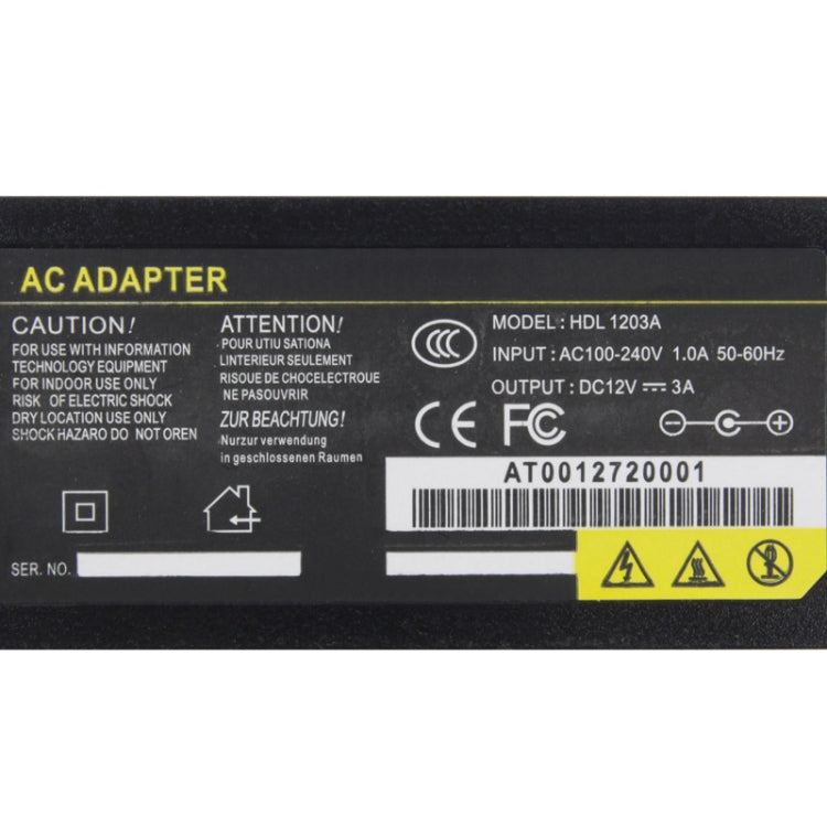 อะแดปเตอร์ไฟ AC สำหรับ DVR 4 ช่อง ปลั๊ก UK 12V 3A, ขนาดหัวออก: 5.5 x 2.5 มม., ปลั๊ก AU 12V 3A, ปลั๊ก UK 12V 3A, ปลั๊ก US 12V 3A, ปลั๊ก EU 12V 3A