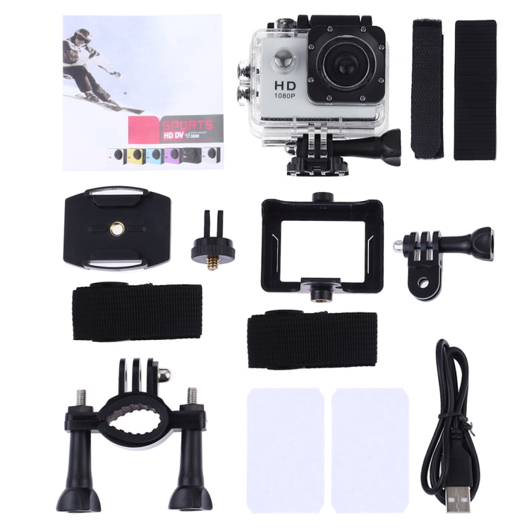 กล้องกีฬาพร้อมจอ LCD 1.5 นิ้ว SJ4000 Full HD 1080P พร้อมเคสกันน้ำ เซนเซอร์ CMOS 12.0 ล้านพิกเซล กันน้ำลึก 30 เมตร