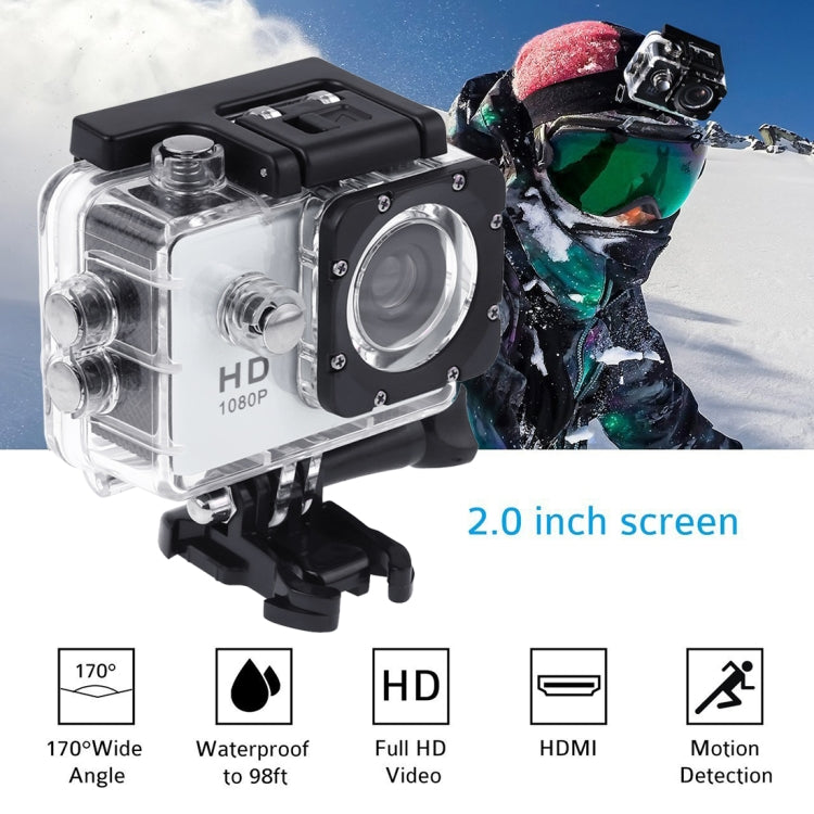 กล้องกีฬาพร้อมจอ LCD 1.5 นิ้ว SJ4000 Full HD 1080P พร้อมเคสกันน้ำ เซนเซอร์ CMOS 12.0 ล้านพิกเซล กันน้ำลึก 30 เมตร