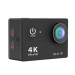 H9 กล้องกีฬา WiFi หน้าจอ LCD 2 นิ้ว 4K Ultra HD1080P 12MP, เลนส์มุมกว้าง 170 องศา, กันน้ำลึก 30 เมตร, H9 4K (สีดำ)