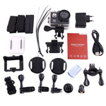 H9 กล้องกีฬา WiFi หน้าจอ LCD 2 นิ้ว 4K Ultra HD1080P 12MP, เลนส์มุมกว้าง 170 องศา, กันน้ำลึก 30 เมตร, H9 4K (สีดำ)