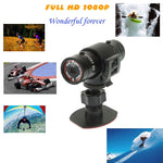 กล้องหมวกกันน็อค F9 Full HD 1080P สำหรับกีฬา รองรับการ์ด TF เลนส์มุมกว้าง 120 องศา