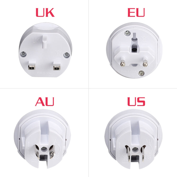 อะแดปเตอร์เดินทางอเนกประสงค์ปลั๊ก EU + AU + UK + US รวมในหนึ่งเดียว