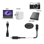 สาย CY-201 USB 3.1 Type-C ตัวผู้เป็น Micro USB 2.0 ตัวเมีย สำหรับ Nokia N1, ความยาวสาย: 20 ซม.
