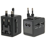 อะแดปเตอร์เดินทางอเนกประสงค์ปลั๊ก EU / AU / UK / US 2 USB 2.1A, 2.1A