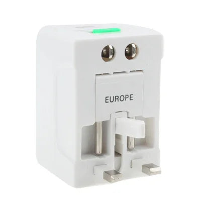อะแดปเตอร์ปลั๊กไฟ AC สำหรับเดินทางแบบสากล US / EU / AU / UK พร้อมช่องชาร์จ USB