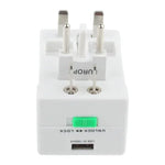 อะแดปเตอร์ปลั๊กไฟ AC สำหรับเดินทางแบบสากล US / EU / AU / UK พร้อมช่องชาร์จ USB