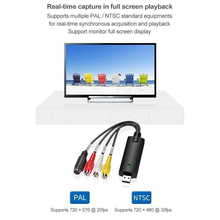 DVD Maker USB 2.0 Video Capture & Edit (Easy CAP), Support MPEG-1/MPEG-2 Compression Format, Chip: MA2106, DC60, EM2860 Chip, MA2106 Chip