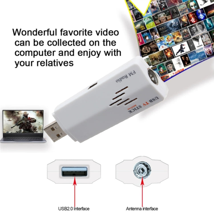 แท่งทีวีอนาล็อก USB, ดูทีวีอนาล็อกบนพีซีของคุณ, พร้อม AV IN, เหมาะสำหรับทั่วโลก, แท่งทีวี