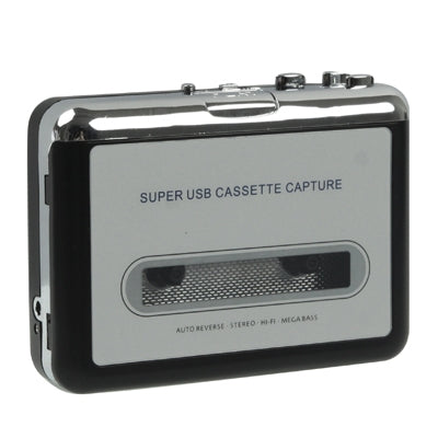 เครื่องแปลงเทปคาสเซ็ตเป็น MP3 USB สำหรับบันทึกเสียงเพลงจากเทป, สีดำ