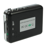 เครื่องแปลงเทปคาสเซ็ตเป็น MP3 USB สำหรับบันทึกเสียงเพลงจากเทป, สีดำ