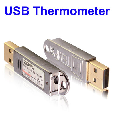เทอร์โมมิเตอร์ USB / เซ็นเซอร์ดิจิทัลฝังในพีซี ช่วงอุณหภูมิ: -67 ถึง 257 องศาฟาเรนไฮต์