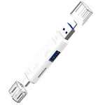 D-188 3 in 1 TF & USB เป็น Micro USB & Type-C Card Reader OTG Adapter Connector