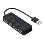 ฮับ USB 2.0 4 พอร์ต พร้อมสวิตช์ 4 ตัว, 4 พอร์ตพร้อมสวิตช์ 4 ตัว (สีดำ), 4 พอร์ตพร้อมสวิตช์ 4 ตัว (สีขาว)