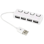 ฮับ USB 2.0 4 พอร์ต พร้อมสวิตช์ 4 ตัว, 4 พอร์ตพร้อมสวิตช์ 4 ตัว (สีดำ), 4 พอร์ตพร้อมสวิตช์ 4 ตัว (สีขาว)