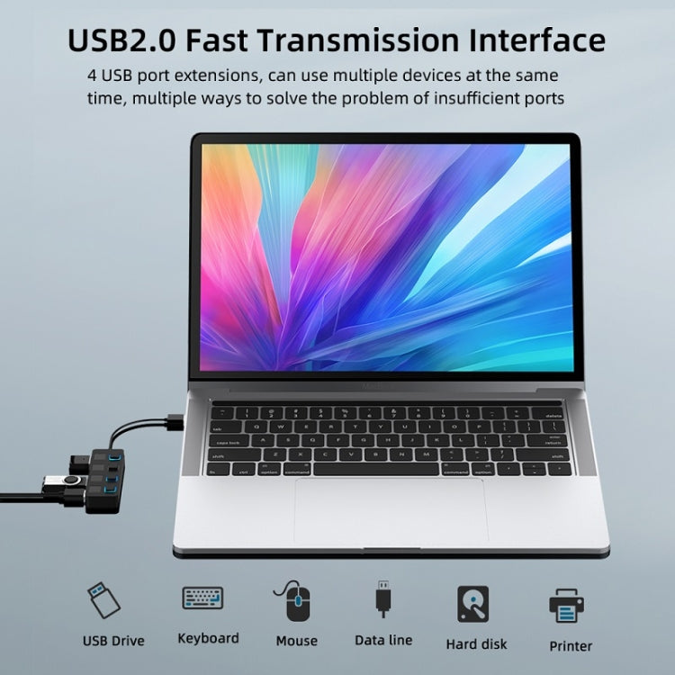 ฮับ USB 2.0 4 พอร์ต พร้อมสวิตช์ 4 ตัว, 4 พอร์ตพร้อมสวิตช์ 4 ตัว (สีดำ), 4 พอร์ตพร้อมสวิตช์ 4 ตัว (สีขาว)