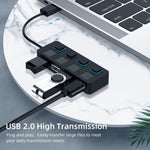 ฮับ USB 2.0 4 พอร์ต พร้อมสวิตช์ 4 ตัว, 4 พอร์ตพร้อมสวิตช์ 4 ตัว (สีดำ), 4 พอร์ตพร้อมสวิตช์ 4 ตัว (สีขาว)