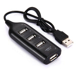 ฮับ USB 2.0 4 พอร์ต ความยาวสาย: 30 ซม., 4 พอร์ต (สีดำ), 4 พอร์ต (สีขาว)