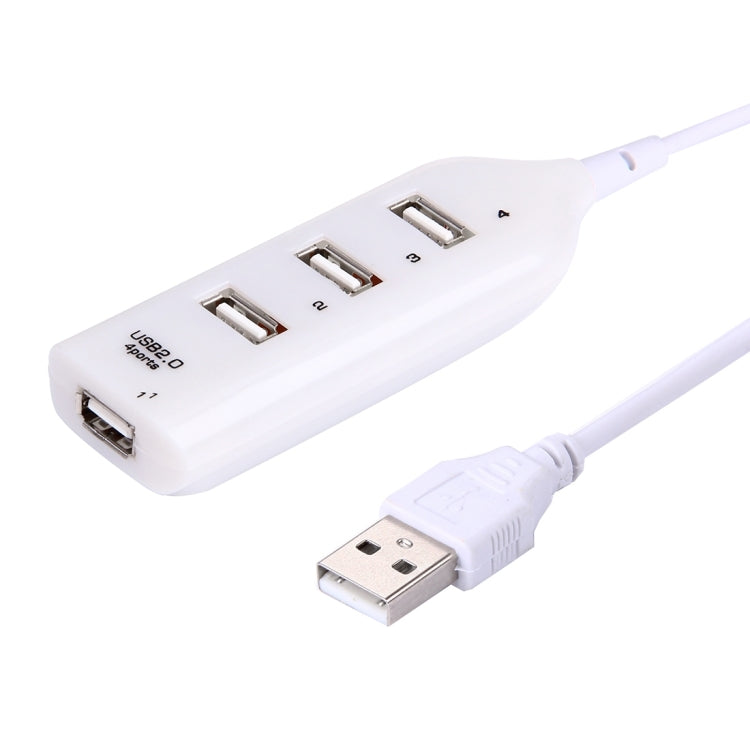 ฮับ USB 2.0 4 พอร์ต ความยาวสาย: 30 ซม., 4 พอร์ต (สีดำ), 4 พอร์ต (สีขาว)