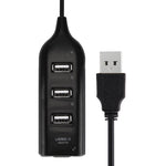 ฮับ USB 2.0 4 พอร์ต ความยาวสาย: 30 ซม., 4 พอร์ต (สีดำ), 4 พอร์ต (สีขาว)