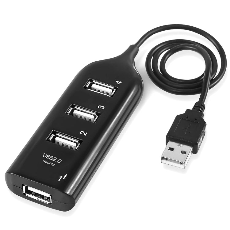ฮับ USB 2.0 4 พอร์ต ความยาวสาย: 30 ซม., 4 พอร์ต (สีดำ), 4 พอร์ต (สีขาว)