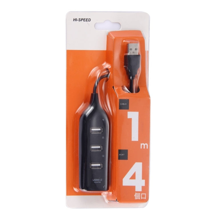 ฮับ USB 2.0 4 พอร์ต ความยาวสาย: 30 ซม., 4 พอร์ต (สีดำ), 4 พอร์ต (สีขาว)