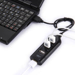 ฮับ USB 2.0 4 พอร์ต ความยาวสาย: 30 ซม., 4 พอร์ต (สีดำ), 4 พอร์ต (สีขาว)