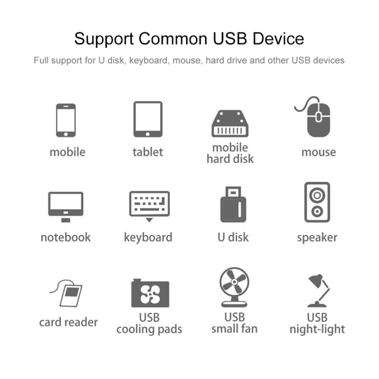 ฮับ USB 2.0 4 พอร์ต ความยาวสาย: 30 ซม., 4 พอร์ต (สีดำ), 4 พอร์ต (สีขาว)