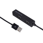 ฮับ USB 2.0 4 พอร์ต ความเร็วสูง ตัวแยก USB (สีดำ)