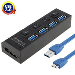 ฮับ USB 3.0 4 พอร์ต ความเร็วสูง 5Gbps เสียบใช้งานได้ทันที รองรับ 1TB, 4 พอร์ต (สีดำ), 4 พอร์ต (สีขาว)
