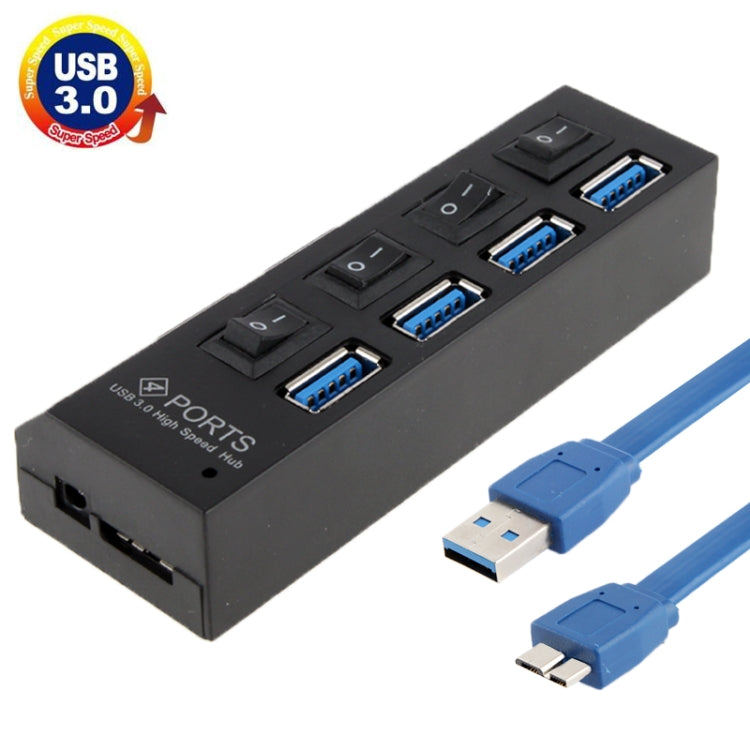 ฮับ USB 3.0 4 พอร์ต ความเร็วสูง 5Gbps เสียบใช้งานได้ทันที รองรับ 1TB, 4 พอร์ต (สีดำ), 4 พอร์ต (สีขาว)