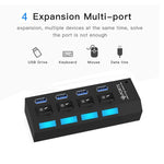 ฮับ USB 3.0 4 พอร์ต ความเร็วสูง 5Gbps เสียบใช้งานได้ทันที รองรับ 1TB, 4 พอร์ต (สีดำ), 4 พอร์ต (สีขาว)