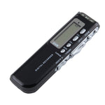 เครื่องบันทึกเสียงดิจิทัล 4GB เครื่องบันทึกเสียงโทรศัพท์ ฟังก์ชัน VOX (สีดำ)