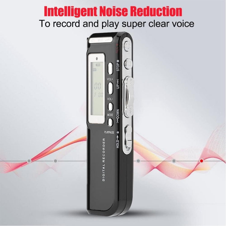 เครื่องบันทึกเสียงดิจิทัล 4GB เครื่องบันทึกเสียงโทรศัพท์ ฟังก์ชัน VOX (สีดำ)