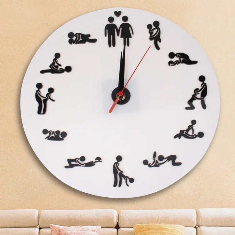 Sex Position Clock / Novelty Wall Clock Adult Clock, Sex Position Clock