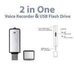 เครื่องบันทึกเสียง USB + แฟลชไดรฟ์ USB 8GB, 8GB