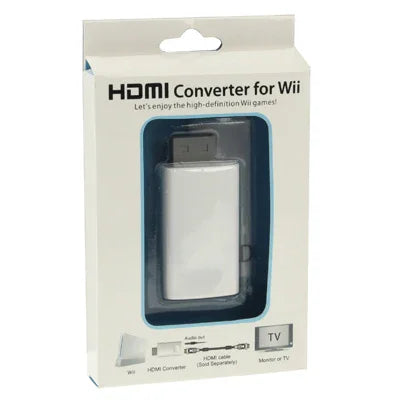 ตัวแปลง HDMI ความละเอียด 1080P Full HD สำหรับ Wii, ขนาด: 73 x 37 x 20 มม.