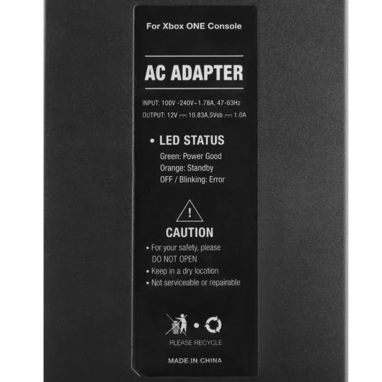 อะแดปเตอร์ไฟ AC สำหรับเครื่อง Xbox One, ปลั๊ก EU, ปลั๊ก US
