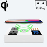 เครื่องชาร์จไร้สาย YC-CDA10W 10W พร้อมพอร์ต USB หลายช่อง แสดงผลดิจิทัลอัจฉริยะ ชาร์จเร็ว ปลั๊ก UK, SAS1048A, SAS1048B, SAS1048C