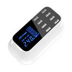 แท่นชาร์จ USB หลายฟังก์ชัน YC-CDA19A 8 พอร์ต 40W แสดงผลดิจิทัลอัจฉริยะ ชาร์จเร็ว ปลั๊ก UK, SAS1049A, SAS1049B, SAS1049C