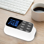 แท่นชาร์จ USB หลายฟังก์ชัน YC-CDA19A 8 พอร์ต 40W แสดงผลดิจิทัลอัจฉริยะ ชาร์จเร็ว ปลั๊ก UK, SAS1049A, SAS1049B, SAS1049C