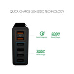 ที่ชาร์จ USB VEDFUN TurboCube D620 หกช่อง ชาร์จเร็ว 3.0 + เทคโนโลยี SDDC, ปลั๊กยุโรป/สหรัฐ/สหราชอาณาจักร