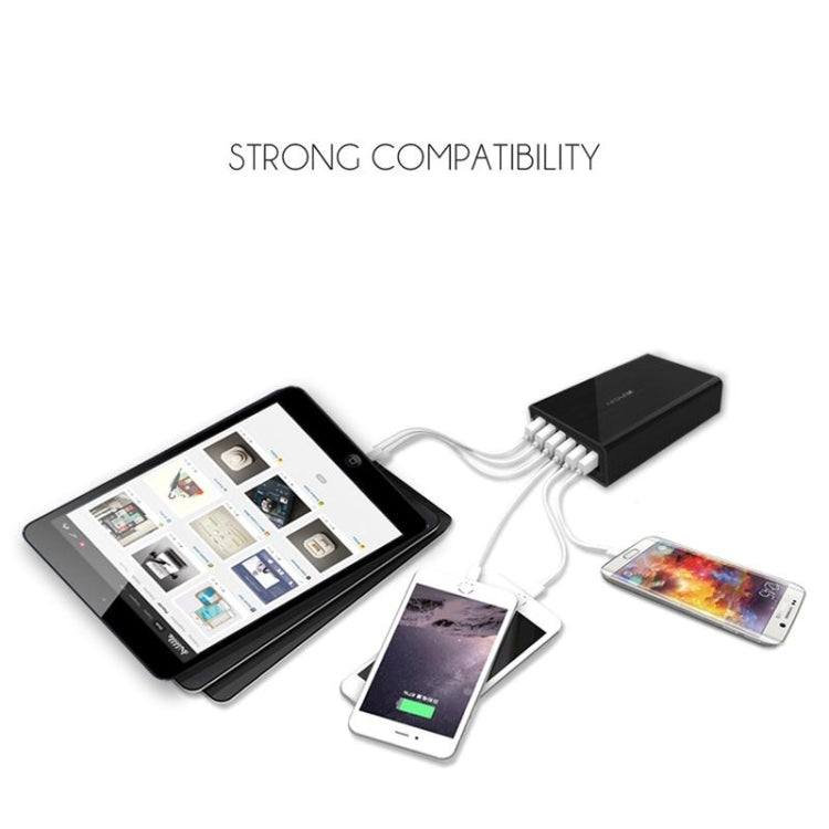 ที่ชาร์จ USB VEDFUN TurboCube D620 หกช่อง ชาร์จเร็ว 3.0 + เทคโนโลยี SDDC, ปลั๊กยุโรป/สหรัฐ/สหราชอาณาจักร