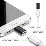 อะแดปเตอร์เปลี่ยนจาก 8 Pin หญิงเป็น USB-C / Type-C ชาย ตัวเรือนโลหะ