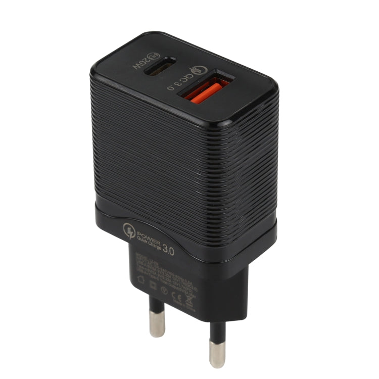 ที่ชาร์จเดินทางเร็ว LZ-728 QC 3.0 USB + PD 20W USB-C / Type-C ปลั๊ก EU