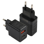 ที่ชาร์จเดินทางเร็ว LZ-728 QC 3.0 USB + PD 20W USB-C / Type-C ปลั๊ก EU